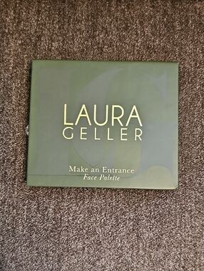 Laura Geller Olive Green Face Palette with Gold Lettering